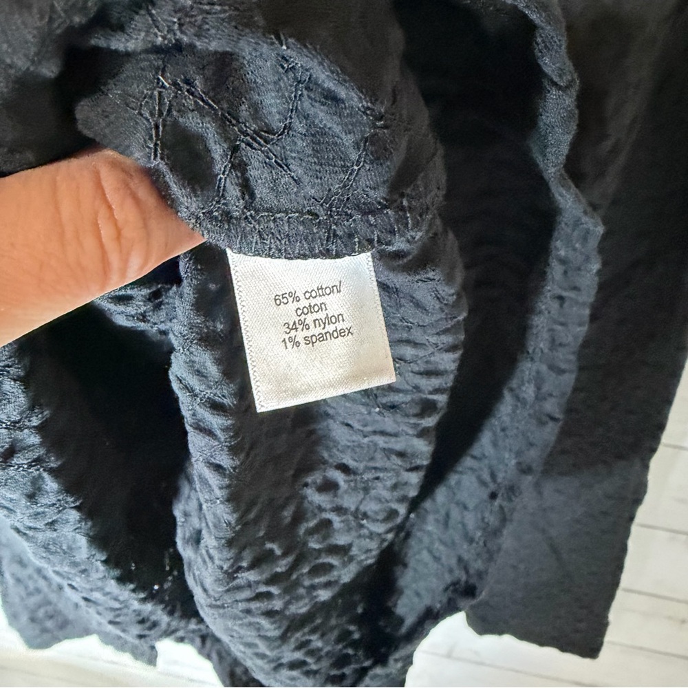 Maurices Black Textured Long Sleeve Square Neck Top NWT - Picture 6 of 6